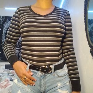 Stripped long sleeve shirt